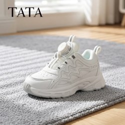 TATA他她童鞋    新款儿童运动鞋 小白鞋 学生休闲鞋 旋扣鞋