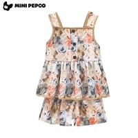 小猪班纳 女童夏季新款裙子 洋气碎花裙+套装（任选2套）