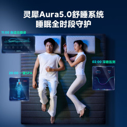 8H 智能AI床垫 双智能套装-1.8米AI床垫+DT3U灰色电动床架