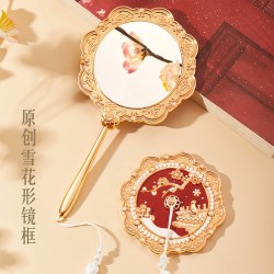 和玺 故宫的雪随身镜 古风化妆镜 生日新婚礼物