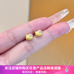 洛梵欣饰 新款HelloKitty猫咪耳钉女巧精致感甜美可爱少女感 凯蒂猫耳钉ED023