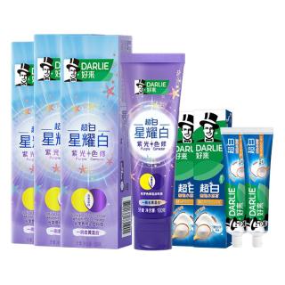 淘金币可用、88VIP：好来 超白星耀白紫光色修牙膏380g