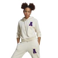 adidas 三叶草 复古学院风雪尼尔印花女子连帽卫衣