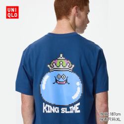 优衣库 Dragon Quest UT 印花短袖T恤 藏青色 XL