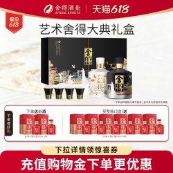 舍得 艺术舍得 大典 艺术礼盒 白酒套装  500ml*2瓶 双支装 浓香型 52%vol