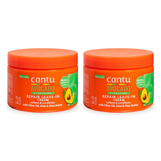 Cantu 牛油果保湿修护免洗护发霜 含橄榄油芦荟乳木果油强韧发丝340g*2