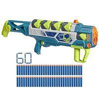 Nerf Rebel Ops Doom Cannon 飞镖枪,配有 60 个 Nerf Elite 泡沫飞镖和 5 个超级套筒,适合 12 个飞镖,玩具和礼品,适合 8 岁以上儿童