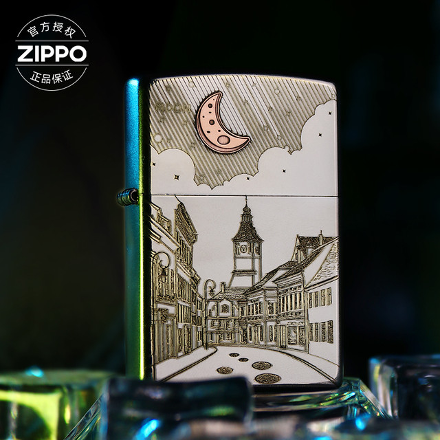ZIPPO 打火机正品月亮与六便士经典防风实用送朋友男士礼物