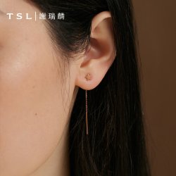 谢瑞麟 甜心系列 18K玫瑰金耳线星星耳钉 AG513 少女夏日甜妹配饰