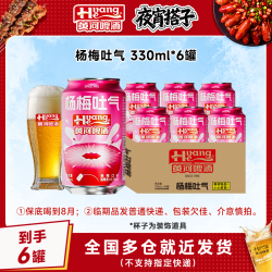 黄河啤酒 果酒麦汁10°P到手6罐*330ml（保底喝到8月）