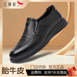 红蜻蜓 男士真皮休闲皮鞋