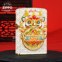 ZIPPO 打火机原装正品夜光麟宝乾坤麒麟聚有钱旋转创意收藏
