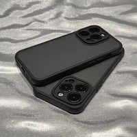 飞虎胜 磨砂黑色适用苹果17Promax手机壳iPhone15防指纹1314防摔16