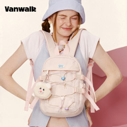 VANWALK 女士迷你双肩包 旅游登山背包