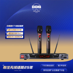 BBS MX-600无线话筒唱歌一拖二KTV娱乐专业婚庆主持演出麦克风