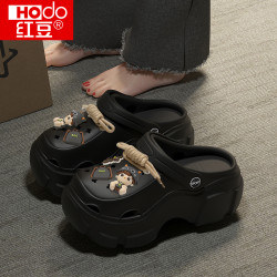 Hodo 女款厚底洞洞鞋 夏季外穿网红拖鞋沙滩凉鞋