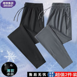 DESSO 唐狮集团 男士冰丝速干透气超薄弹力休闲裤