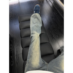 cleanfit 男士美式复古斜切牛仔裤