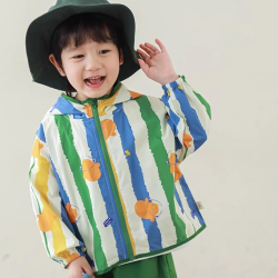 幼悠 男童夏装休闲洋气连帽防晒服外套儿童防晒衣宝宝衣服潮N5001