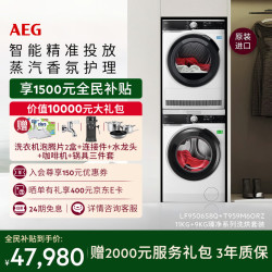 AEG 原装进口洗烘套装大容量全自动滚筒变频洗衣机+热泵循环烘干机智能11kg+9kg L9-Q+T9