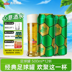 青岛啤酒 足球罐 啤酒 500ml*12听