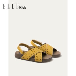 ELLE kids ELLEkids童鞋女童勃肯凉鞋2026夏季新款儿童外穿沙滩鞋交叉凉拖鞋
