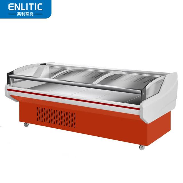 Enlitic 鲜肉展示柜猪肉冷藏柜商用超市卧式冰柜熟食柜水果柜直冷 XRG12Z