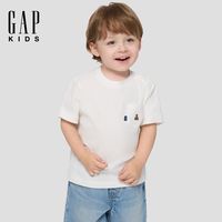 百亿补贴：Gap 男女大小童2026春季新款纯棉刺绣胸袋短袖T恤儿童装上衣