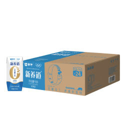 蒙牛 新养道无乳糖全脂牛奶 200ml×24包×2箱