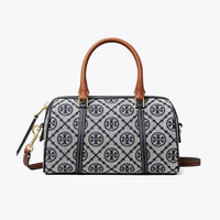 TORY BURCH T MONOGRAM提花织物手提单肩斜挎包酒桶包 礼物