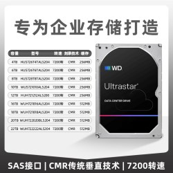 西部数据 WD西部数据SAS机械硬盘6T 8T 16T 18T 20T 22T企业级服务器存储