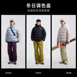 骆驼 男装户外羽绒服男款外套保暖短款鸭绒面包服加厚冬季极寒防风