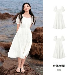 森马 女高级感气质黑色复古夏季显白遮肉新款