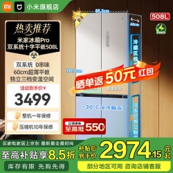 小米 MI）米家冰箱 式家用冰箱一级能效BCD-508WTMBI 米家冰箱Pro 双系统 十字平嵌508L