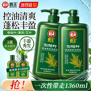 霸王侧柏叶控油蓬松洗发水 600ml*2