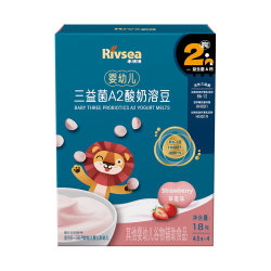禾泱泱 三益菌A2酸奶溶豆草莓味18g