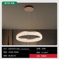 雷士 EDAS9927I 餐厅吊灯 LED全光谱 60W 圆环吊灯 智控