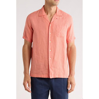 Brooks Brothers 男士亚麻短袖衬衫