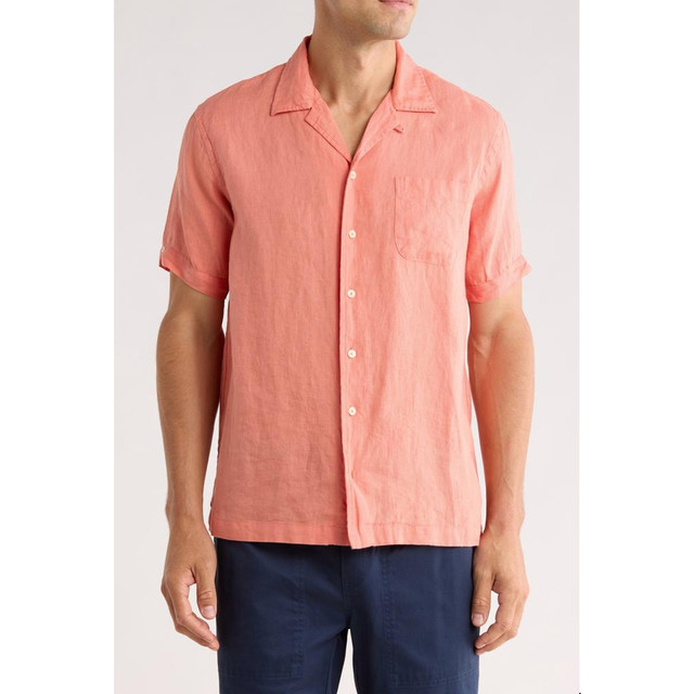 Brooks Brothers 男士亚麻短袖衬衫