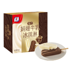 五丰 娟姗牛乳生巧冰淇淋35g*8支 量贩装家庭装迷你小支牛乳味 丝滑