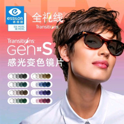 依视路 全视线1.61钻晶膜洁镜片*2片 送镜框一副