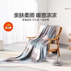 水星家纺 猫感法兰绒毯双面可用多功能毛毯 180cm×200cm