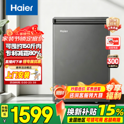 海尔 100升-40℃小冰柜家用商用 冷藏柜冷冻柜两用冰柜京东官方小型冰箱小型冷柜