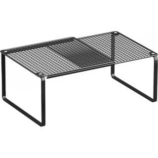 明智一凡 免打孔伸缩分层架 黑色中号27-38cm 收纳架