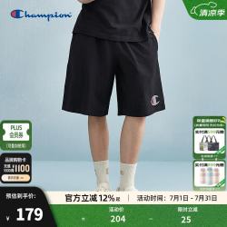 Champion 冠军 男士短裤 2025春季新款胶印潮牌直筒休闲