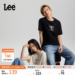 Lee 26夏新款圆领摩天轮设计元素图案男女同款短袖