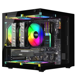 九尾狐 T15海景房diy组装电脑机箱台式机atx小型主机箱侧透matx