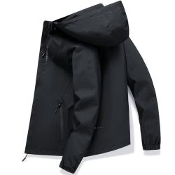 绿蜜蜂 春秋户外冲锋衣男登山服可拆帽卸防风防水耐刮耐磨情侣外套