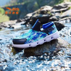 安踏儿童 中男大童框子鞋夏季透气防滑耐磨一脚蹬凉鞋运动休闲鞋子