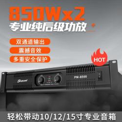 富皇 专业纯后级功放机大功率新款发烧级hifi舞台婚庆家用演出KTV纯铜环牛双通庭